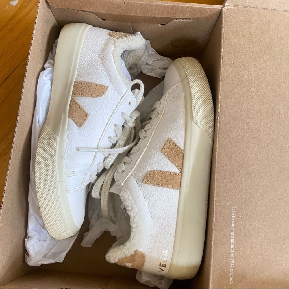 Veja Campo Fured leather white desert sneakers shoes Revolve 36 5 - Picture 6 of 16